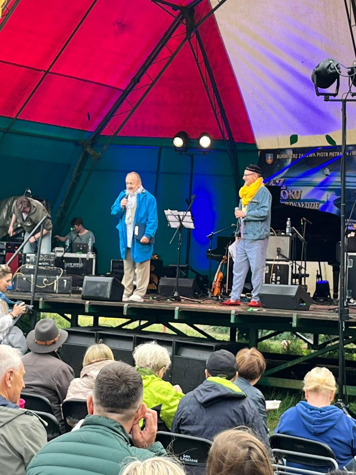 Wiesław Brzoza z Markiem Majewskim w Jerzwałdzie